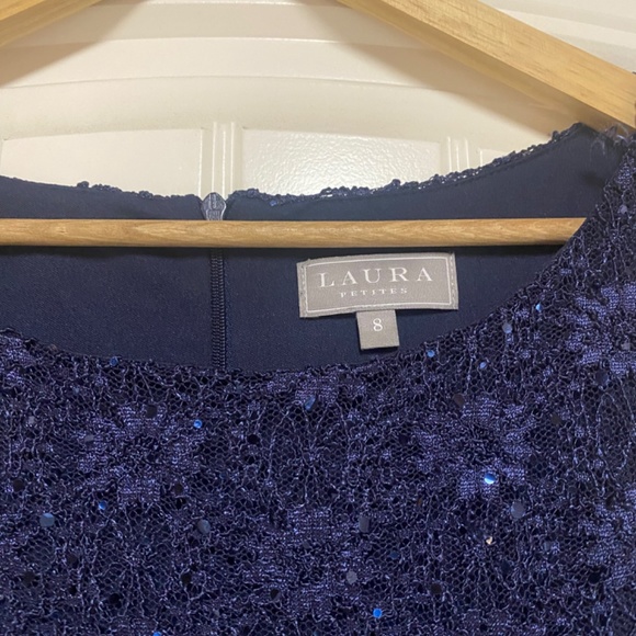 Blue Cocktail Dress with sequins - Picture 5 of 7